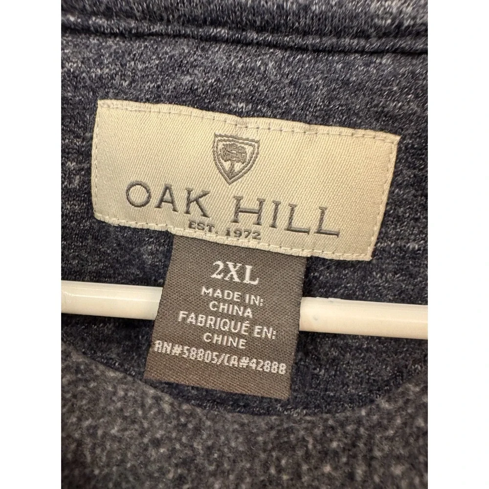 Oak‎ Hill cardigan shawl collar heather blue Men's size 2xl